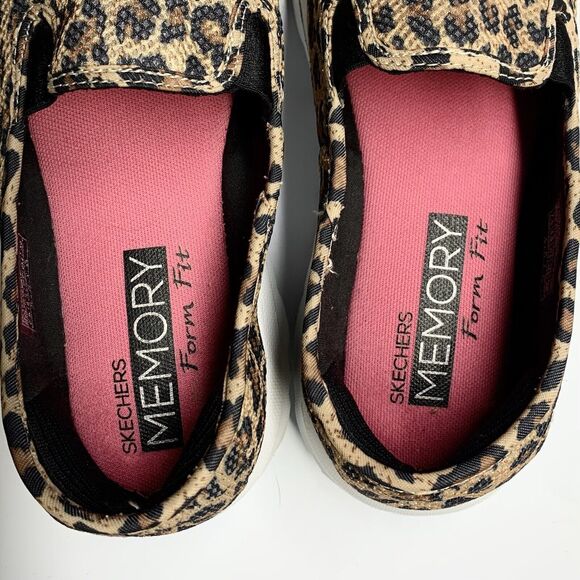 Skechers GOwalk Shoes Womens 7.5 Leopard Print Memory Form Fit Slip On - Picture 3 of 11